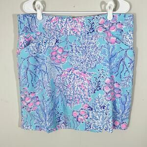 Lilly Pulitzer Jonas High-Waisted Skort Size 16 Blue Ibiza Now You Sea Me Print